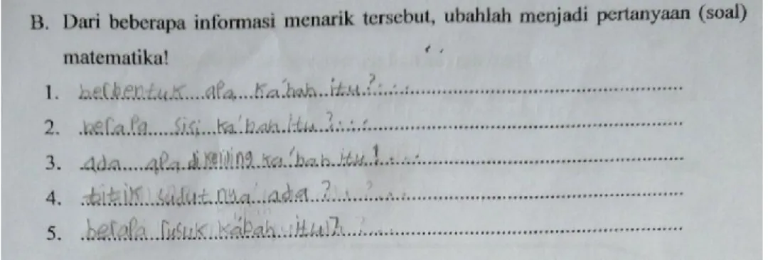 Gambar 3. Merumuskan Masalah Matematis  Solving mathematical problem  