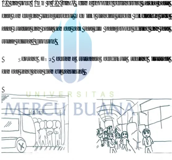 Gambar diatas adalah  Ilustrasi yang DOP dan sutradara diskusikan untuk  pengambilan opening tease dengan latar Halte Busway