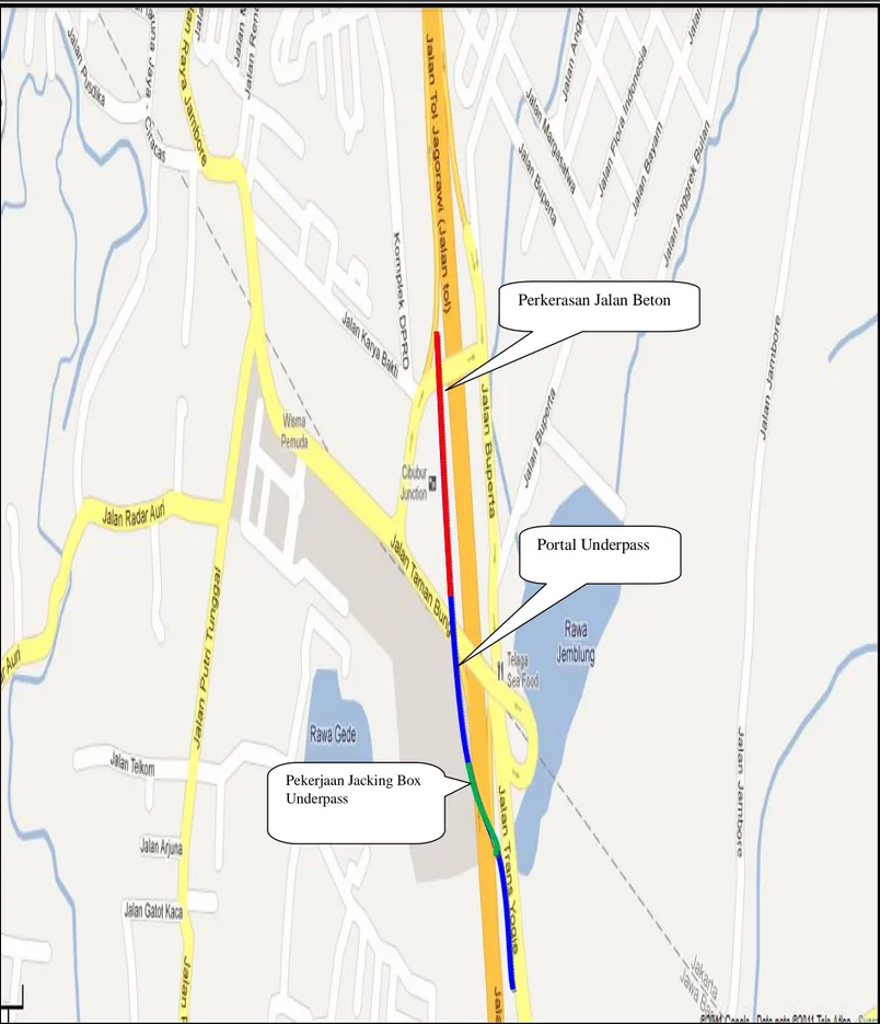 Gambar 3.4. Peta Rencana Pembangunan Underpass Cibubur 