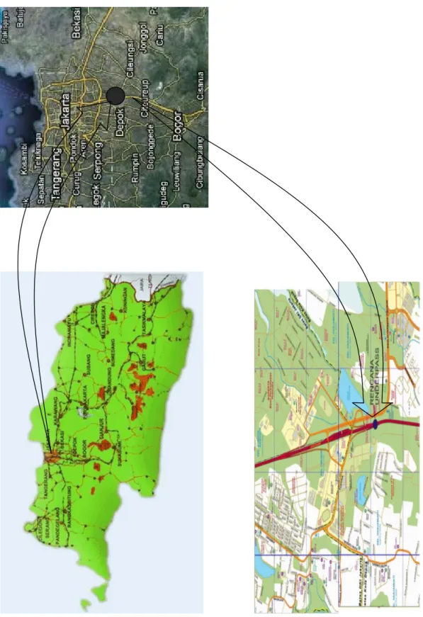 Gambar 3.5. Peta Lokasi Proyek  Underpass Cibubur 