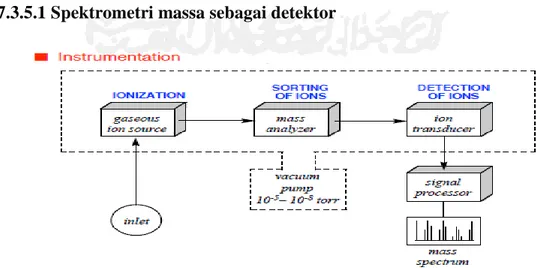 Gambar 7. Skema Detektor Spektrometri Massa 