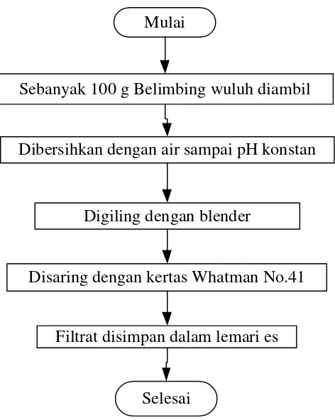 Gambar 3.2 Flowchart Pembuatan Ekstrak Belimbing Wuluh 