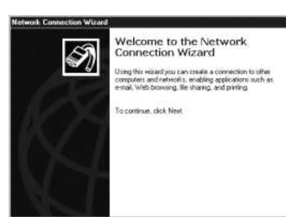 Figure 5.1 The Network Connection Wizard.