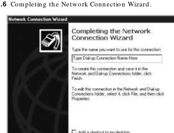 Figure 5.5 Internet Connection Sharing page.