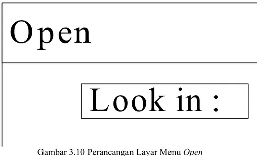 Gambar 3.10 Perancangan Layar Menu Open 