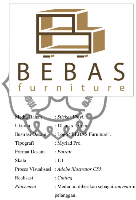 Ilustrasi Desain  : Logo “BEBAS Furniture”. 
