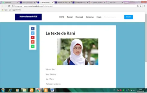 Gambar 8. Tampilan Le Texte de Rani 