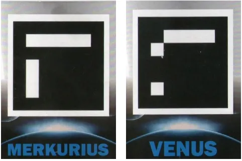 Gambar 4 Marker Planet Merkurius dan Venus 