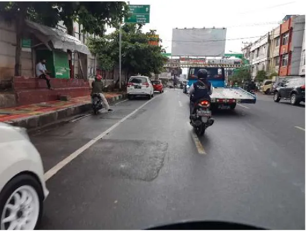 Gambar 1.1 Jalur Khusus Sepeda di Ruas Jalan Raden Intan 