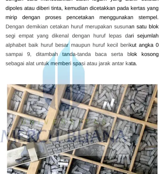Gambar 3.2 Huruf lepas. 