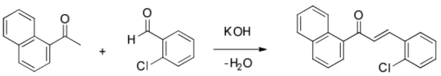 Gambar 2. Skema reaksi pembentukan senyawa pirazolin 