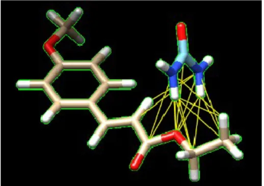 Gambar 1. Ilustrasi interaksi struktur molekul EPMS dan urea 