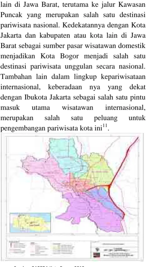Gambar 2 Peta Kota Bogor