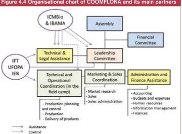 Figure 4.4 Organisational chart of COOMFLONA and its main partners