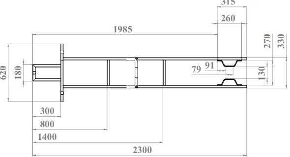 Gambar 5. Desain ChassisPandangan Atas