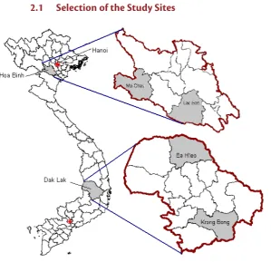 Figure 1:  Location of the Study Sites