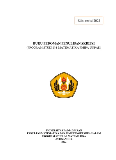 BUKU PEDOMAN PENULISAN SKRIPSI