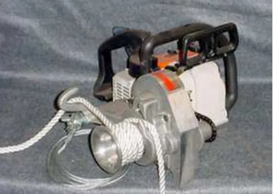 Figure 1. STIHL chainsaw with capstan winch attachment