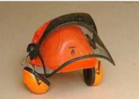 Figure 12. Safety helmet with visor and ear defenders