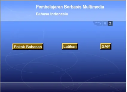 Gambar 2. Tampilan Awal Aplikasi Multimedia Pembelajaran Bahasa Indonesia 