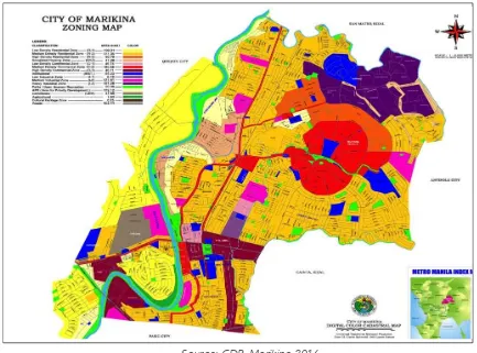 Figure 3: Zoning Map, Marikina City 2013-2020