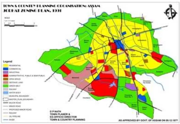 Figure 4: Jorhat city and its periphery showing green 