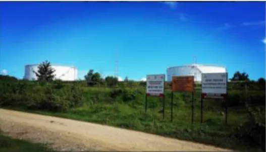 Gambar 2. Main Oil Storage (MOS) di kawasan PT. Kalrez (Seram) Ltd. 