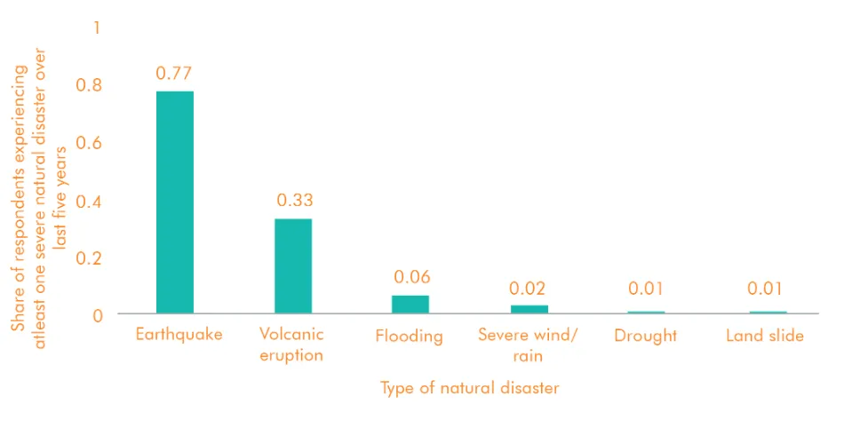 FIGURE 4.1 – FREQUENCY OF PAST NATURAL DISASTERS