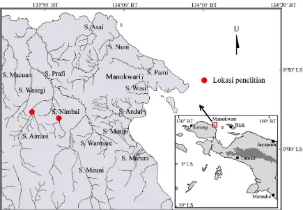 Gambar 1. Lokasi penelitian (Sumber: dimodifikasi dari Bakorsurtanal 2006) 