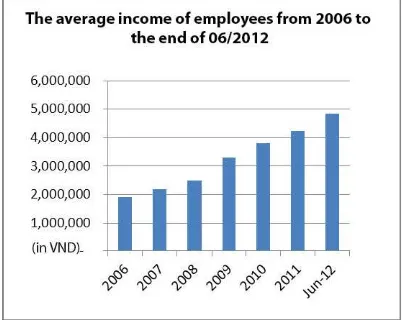 Figure 1: Total Turnover of the Company from 2006 to the End of 06/2012 