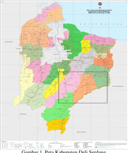 Gambar 1. Peta Kabupaten Deli Serdang