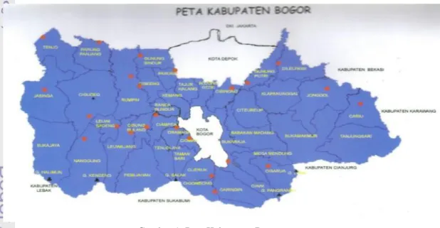 Gambar 1. Peta Kabupaten Bogor 