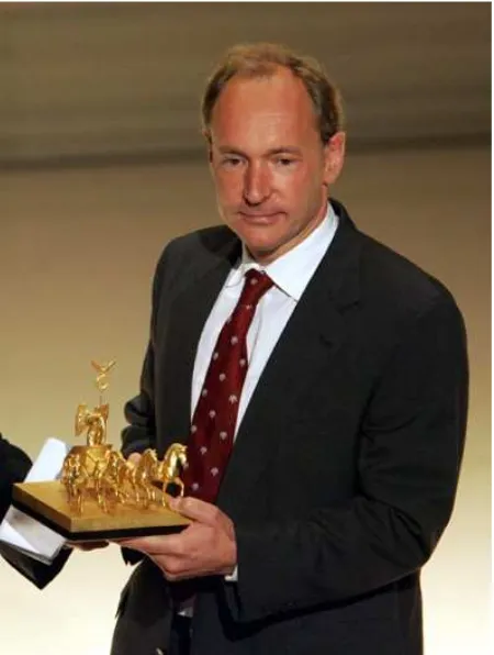 Gambar 4.1 Prof. Sir Tim Berners-Lee Sang Penemu Web. (Sumber: http://en.wikipedia.org)