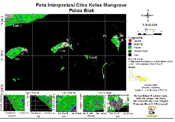 Tabel  4.11  Klasifikasi  terumbu  karang  dan  mangrove di lokasi tiap-tiap stasiun 
