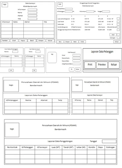 Gambar 5. Desain form pendataan dan pelaporan pada aplikasi 