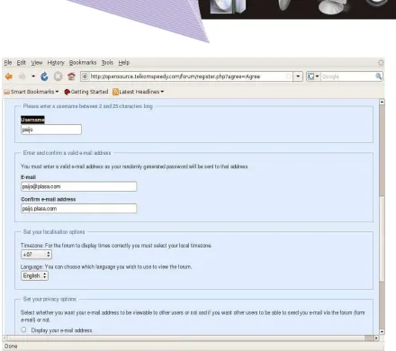 Gambar 6.9 Mendaftar ke situs Komunitas Indonesia Open Source