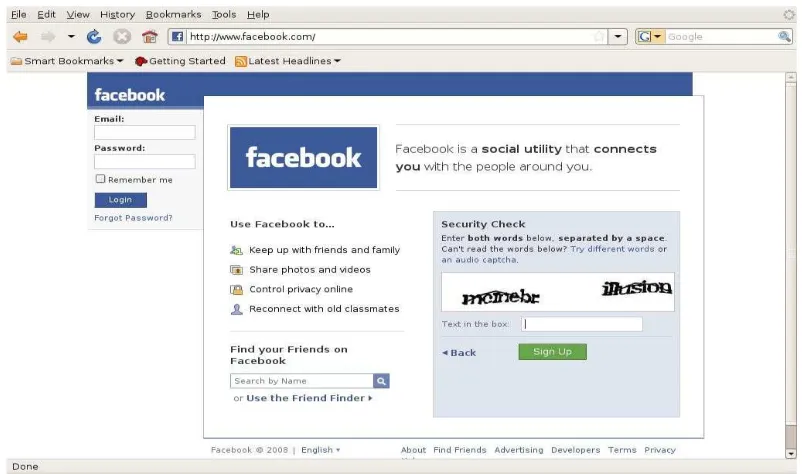 Gambar 6.2 Kotak dialog Security Check pada Facebook