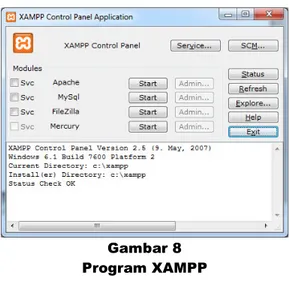Gambar 8  Program XAMPP 