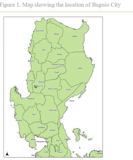Figure 1. Map showing the location of Baguio City