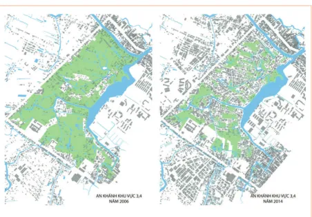 Figure 1: Urbanisation process in An Khanh ward from 2006 to 2014