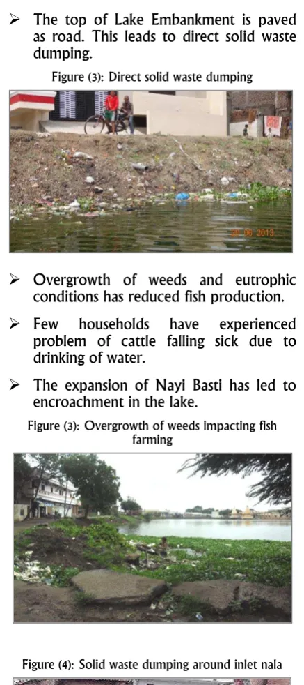 Figure (3): Overgrowth of weeds impacting fish 
