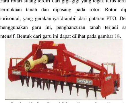 Gambar 18. Garu Rotari Silang (Rotary Cross Harrow)  e. Garu Khusus  