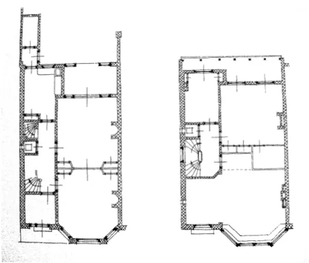 Gambar 4. Denah bangunan  Jl. Statenlaan 4 Den Haag,   Sumber: Meischke, R. , Zantkuijl, H.J