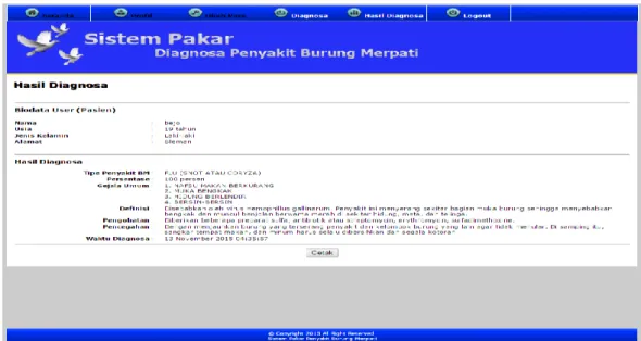 Gambar 4.5 Hasil D iagnosa  