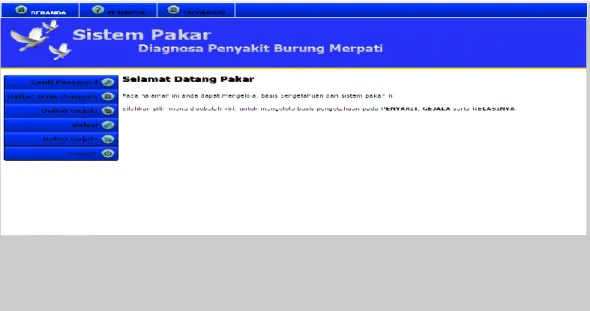 Gambar 4.2 Halaman Utama Pakar 