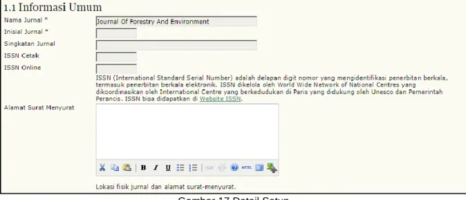 Gambar 17 Detail Setup 