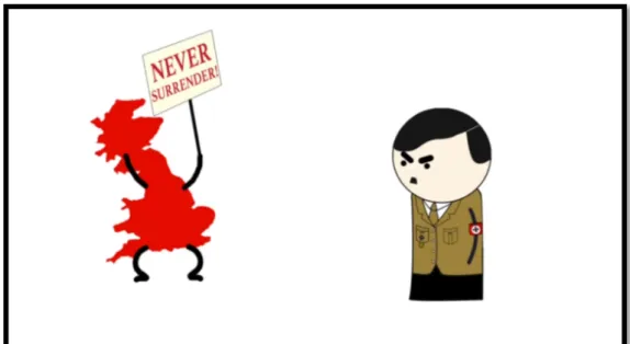 Figure 4 Meme ‘Inggris’ mengolok-olok Hittler  Source https://www.youtube.com/watch?v=I79TpDe3t2g	