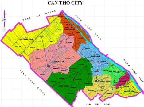 Figure 1 Administrative Map of Can Tho city 