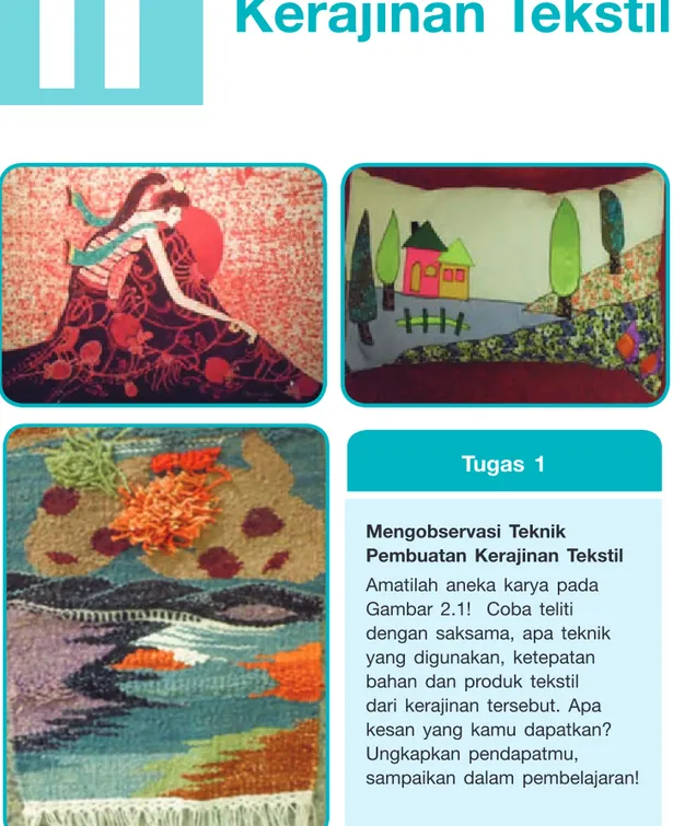 Gambar 2.1 Aneka kaerajinan tekstil Indonesia. 