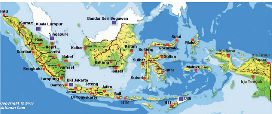Gambar 2.2 Indonesia merupakan Negara kepulauan (archipelago) yang memiliki  wilayah lautan yang sangat luas